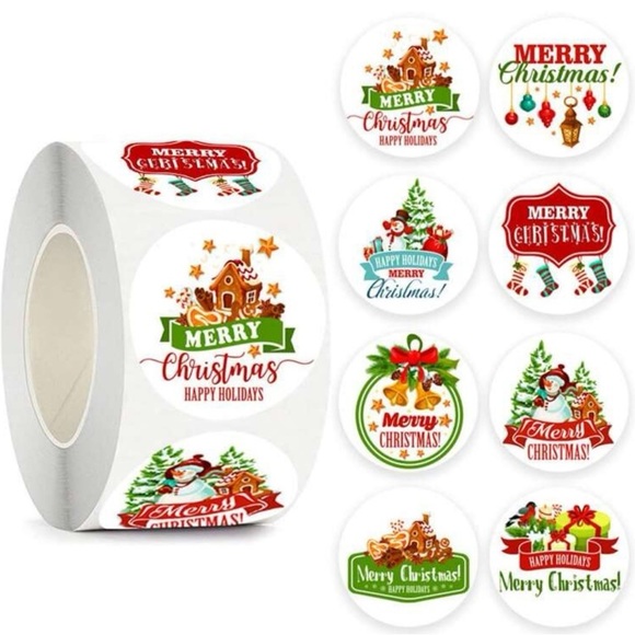 STICKERAFT Other - 🎄New 1 inch Christmas stickers   thank you stickers FOR SMALL BUSINESS